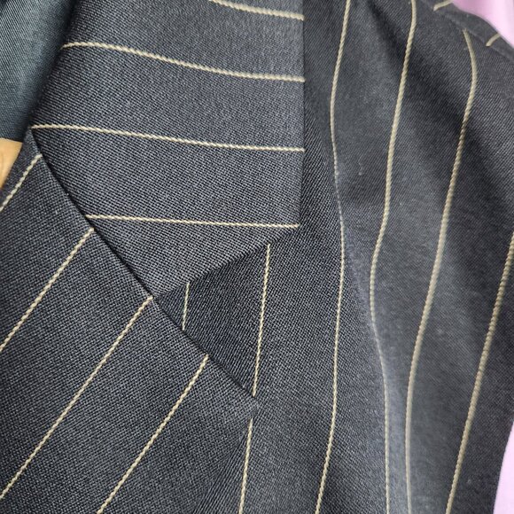 Lauren Ralph Lauren Women's Chocolate Brown Pin Stripe Vest Size Large - Picture 7 of 7